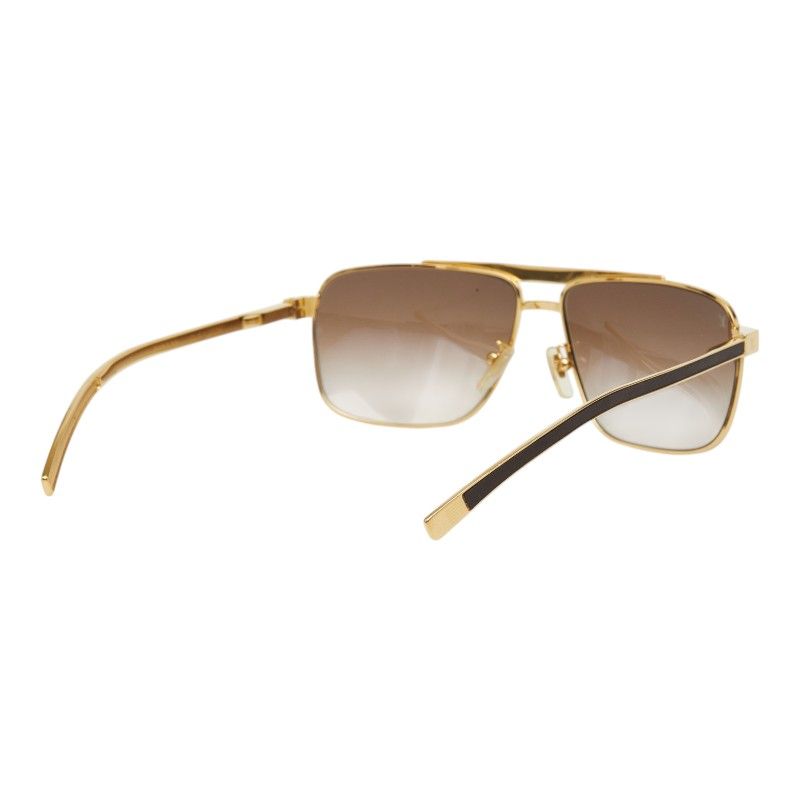 Louis Vuitton Attitude Sunglasses Brown Gold Plated Eyewear