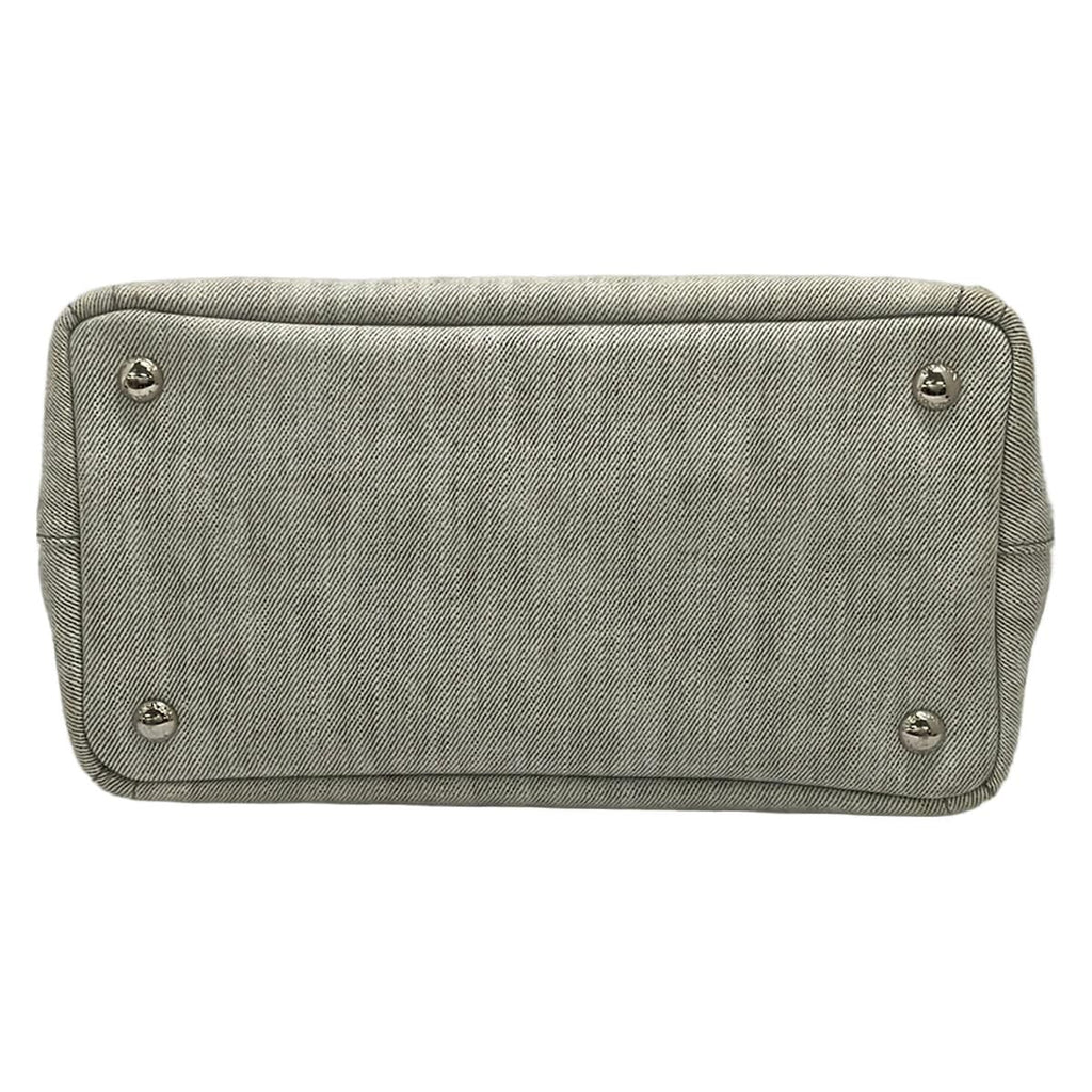 Prada Tote Canapa Grommet Bianco — view 5