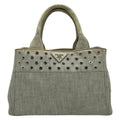 Prada Tote Canapa Grommet Bianco