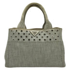Prada Tote Canapa Grommet Bianco