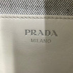 Prada Tote Canapa Grommet Bianco — view 9