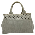 Prada Tote Canapa Grommet Bianco — view 3