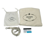 Prada Tote Canapa Grommet Bianco — view 8
