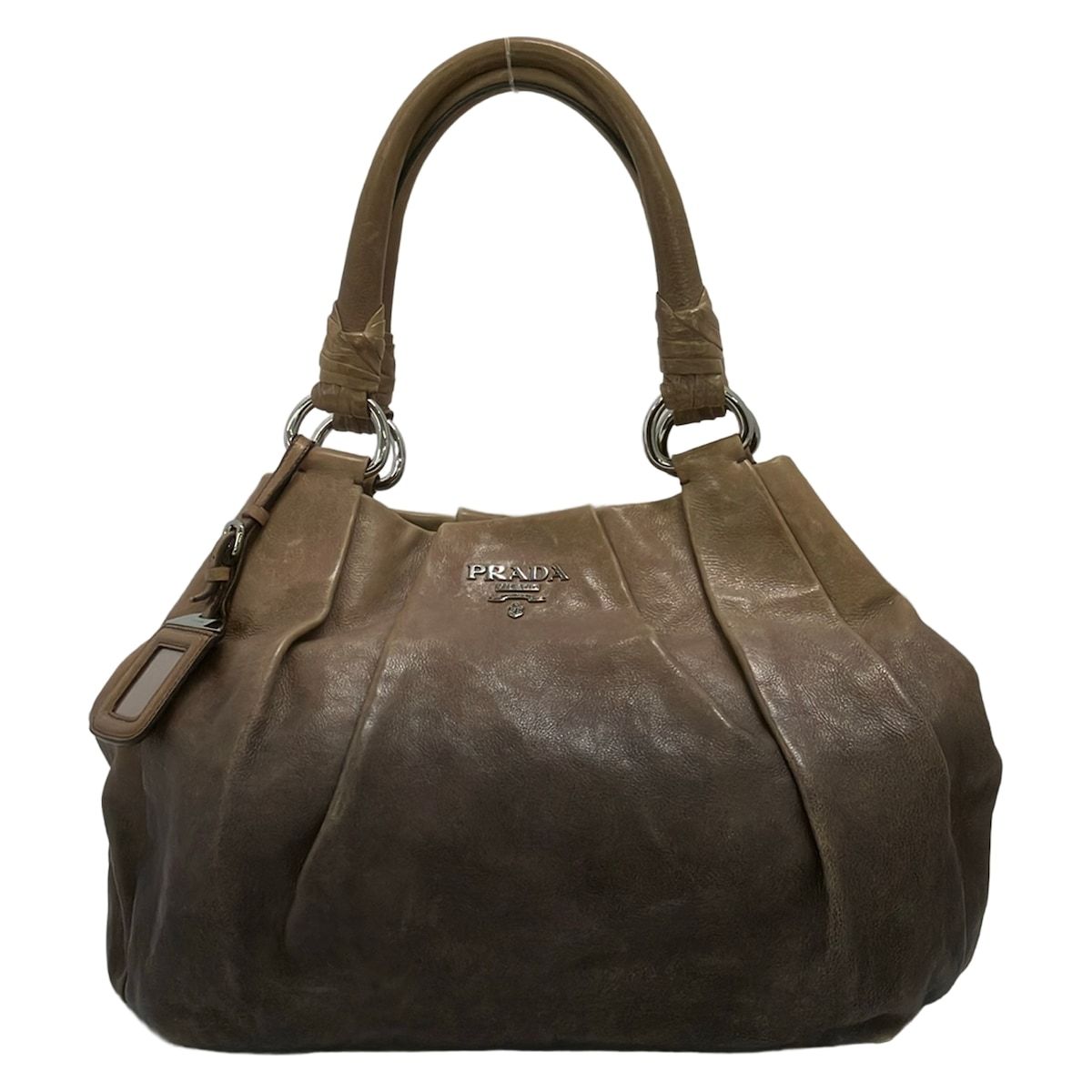 Prada Tote Humorous Fumato Leather Tag Gradation
