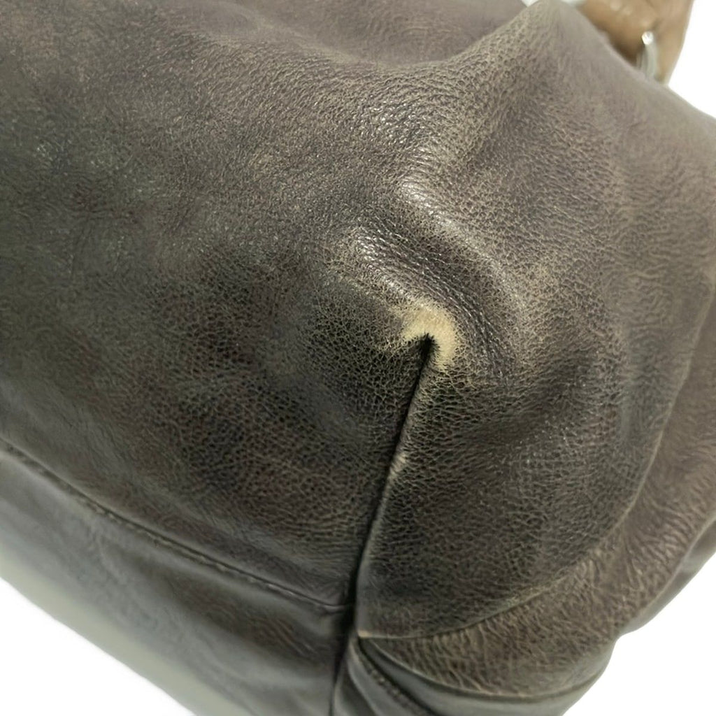 Prada Tote Humorous Fumato Leather Tag Gradation — view 6