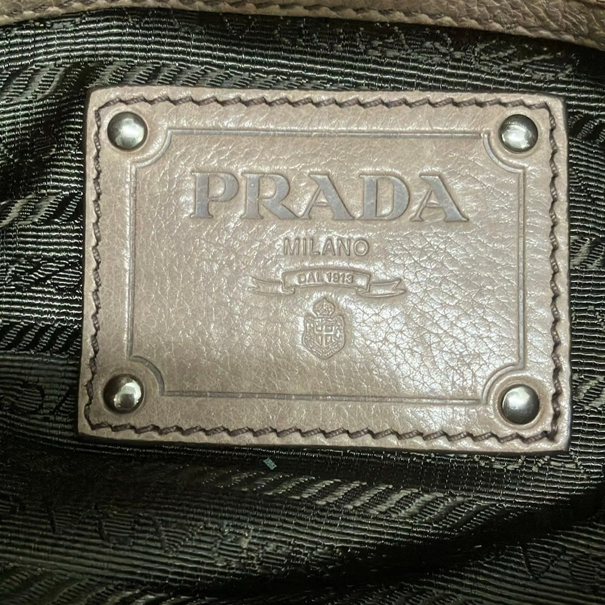 Prada Tote Humorous Fumato Leather Tag Gradation — view 9