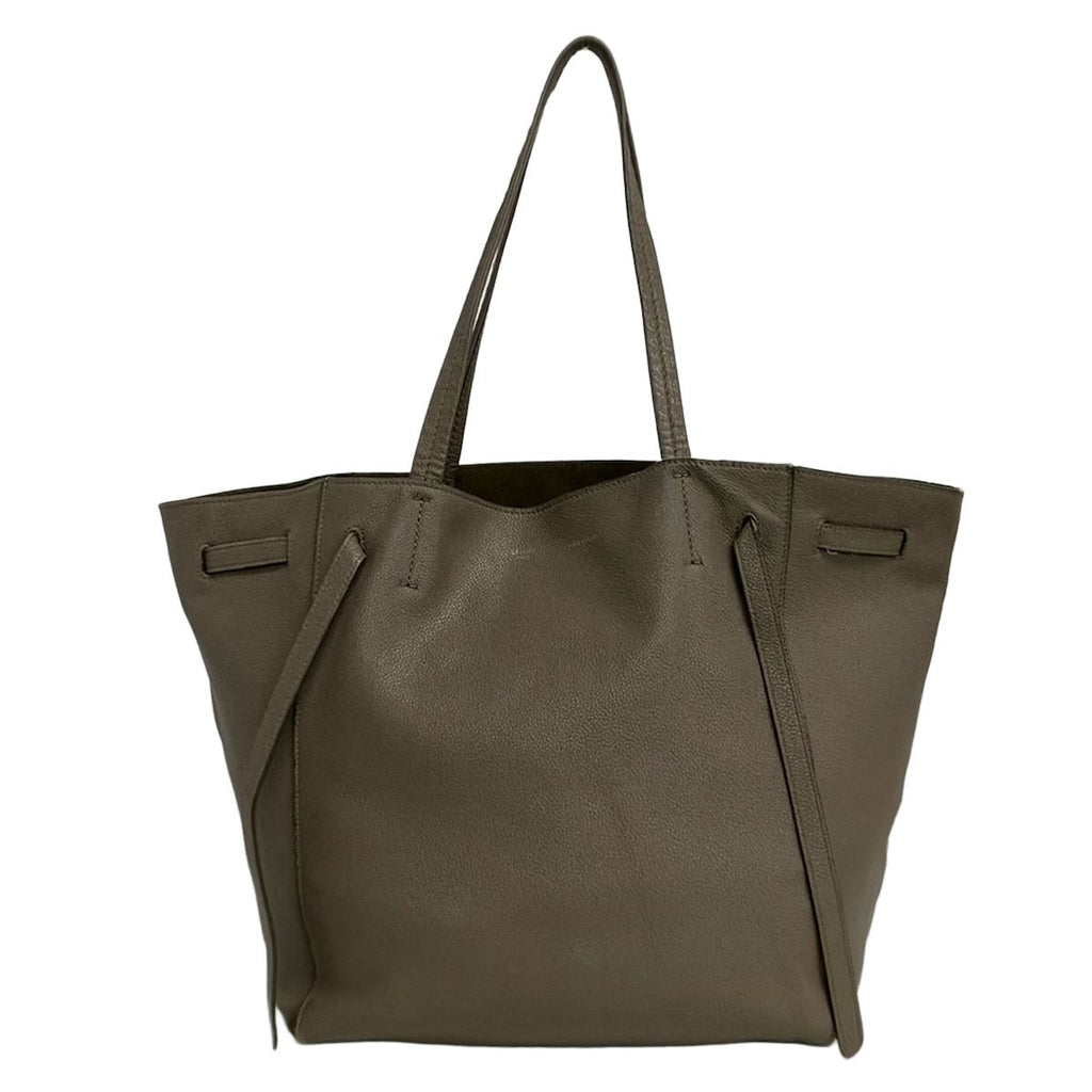 Celine Tote Cabas Phantom Small with Belt Gray Beige