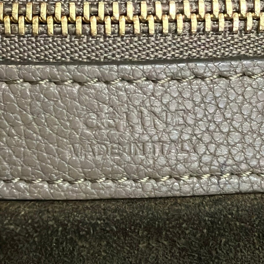 Celine Tote Cabas Phantom Small with Belt Gray Beige — view 8
