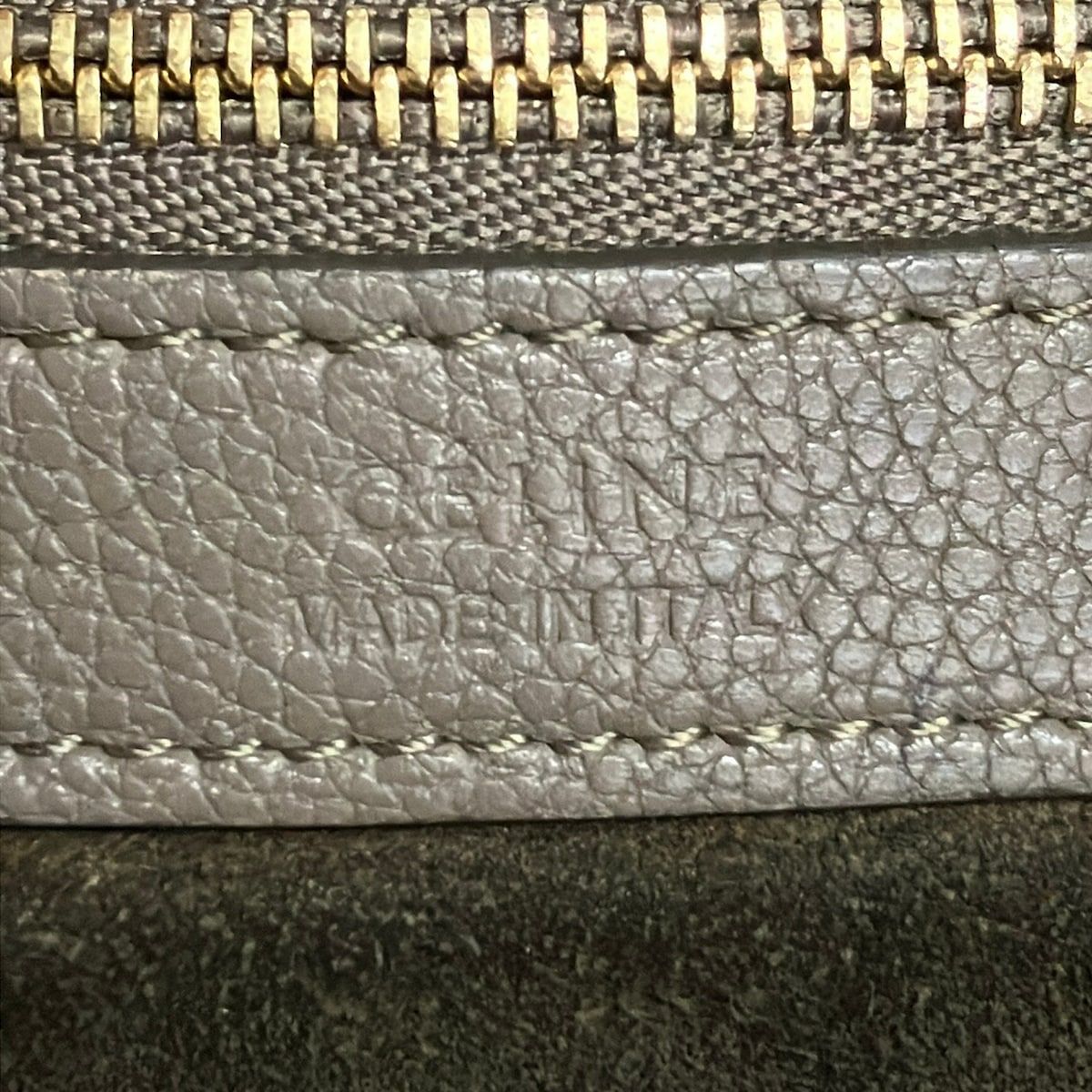 Celine Tote Cabas Phantom Small with Belt Gray Beige — view 8