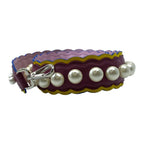 Fendi Strap Bag Leather Pearl Bordeaux White