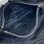 Prada Triangle Logo Pouch Makeup Case Nylon Black Practical — view 7