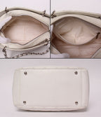Chanel Chain Shoulder Bag Caviar Leather Silver Quilted — view 3