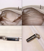 Chanel Chain Shoulder Bag Caviar Leather Silver Quilted — view 6