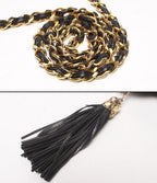 Chanel Chain Shoulder Bag Crossbody Lambskin Gold Quilted — view 9
