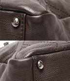 Chanel Chain Tote Shoulder Bag Silver Diamond Stitch — view 5