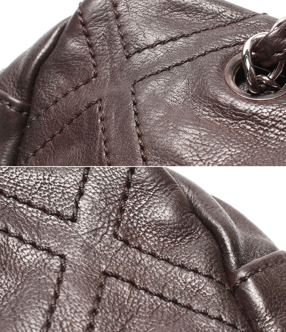 Chanel Chain Tote Shoulder Bag Silver Diamond Stitch — view 9