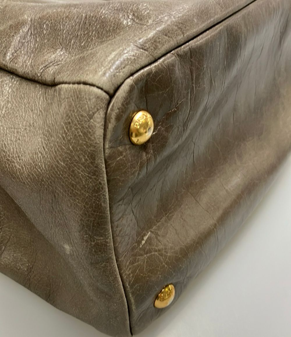 Prada 2-Way Shoulder Bag Leather Vitello Shine — view 9