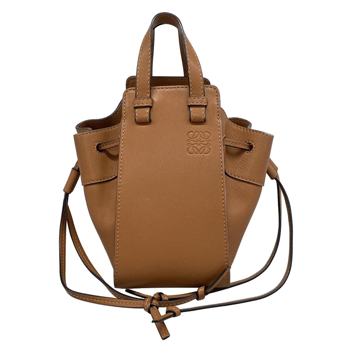 Loewe Handbag Hammock Drawstring Bag Mini Brown