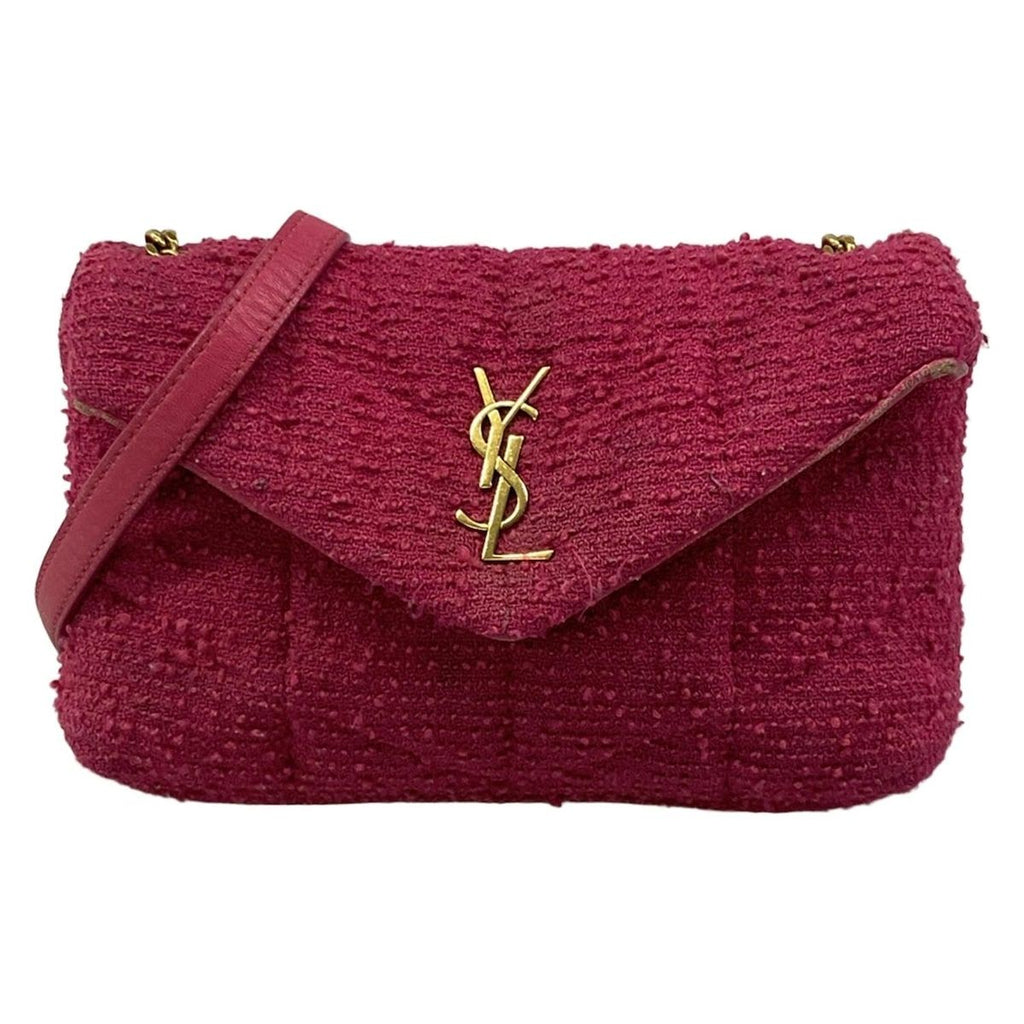 Saint Laurent Paris Shoulder Bag Pink Chain