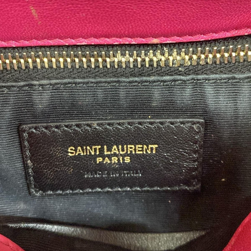 Saint Laurent Paris Shoulder Bag Pink Chain — view 8