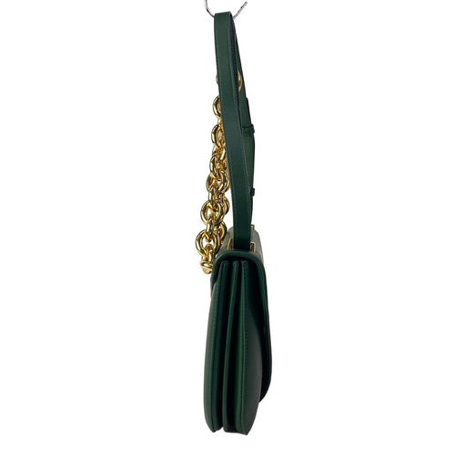 Bottega Veneta Shoulder Bag Mount Dark Green Chain Handle 2-Way Leather