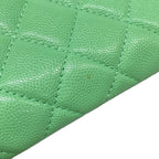 Chanel Pouch Quilted Light Green CC Logo Gold — view 6