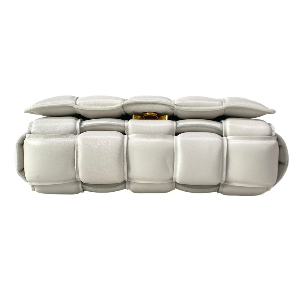 Bottega Veneta Shoulder Bag Padded Cassette Light Gray Lambskin — view 5