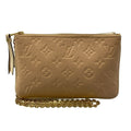 Louis Vuitton Shoulder Bag Monogram Empreinte Pochette Double Zip Beige Dore