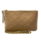 Louis Vuitton Shoulder Bag Monogram Empreinte Pochette Double Zip Beige Dore