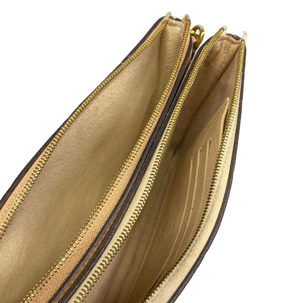 Louis Vuitton Shoulder Bag Monogram Empreinte Pochette Double Zip Beige Dore — view 7