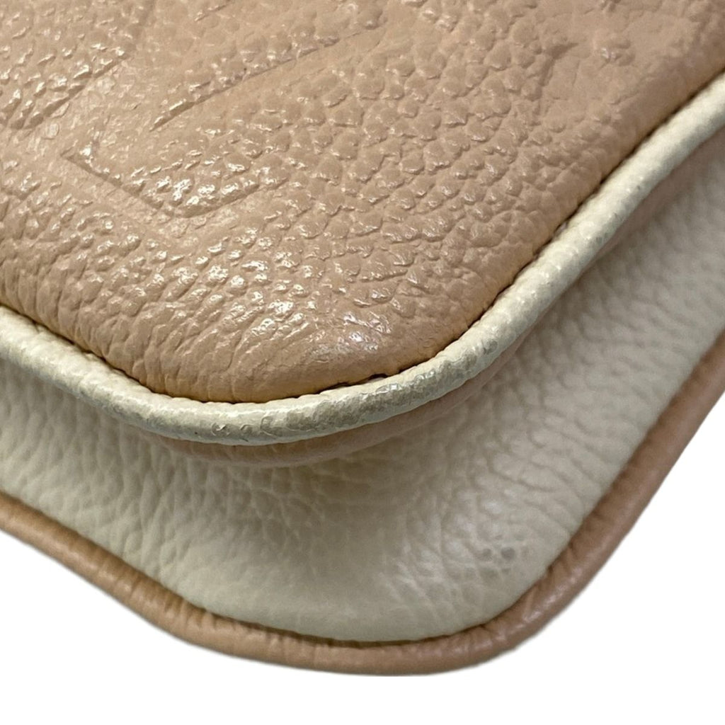 Louis Vuitton Shoulder Bag Monogram Empreinte Pochette Double Zip Beige Dore — view 6