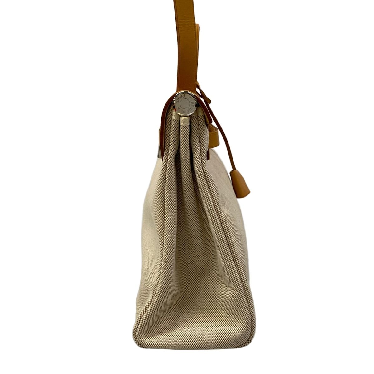 Hermes Handbag Herbag PM Beige Brown Gold — view 2