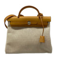 Hermes Handbag Herbag PM Beige Brown Gold