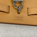 Hermes Handbag Herbag PM Beige Brown Gold — view 9