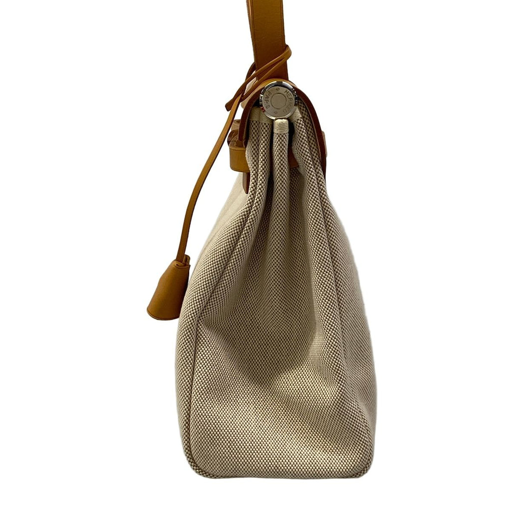 Hermes Handbag Herbag PM Beige Brown Gold — view 4
