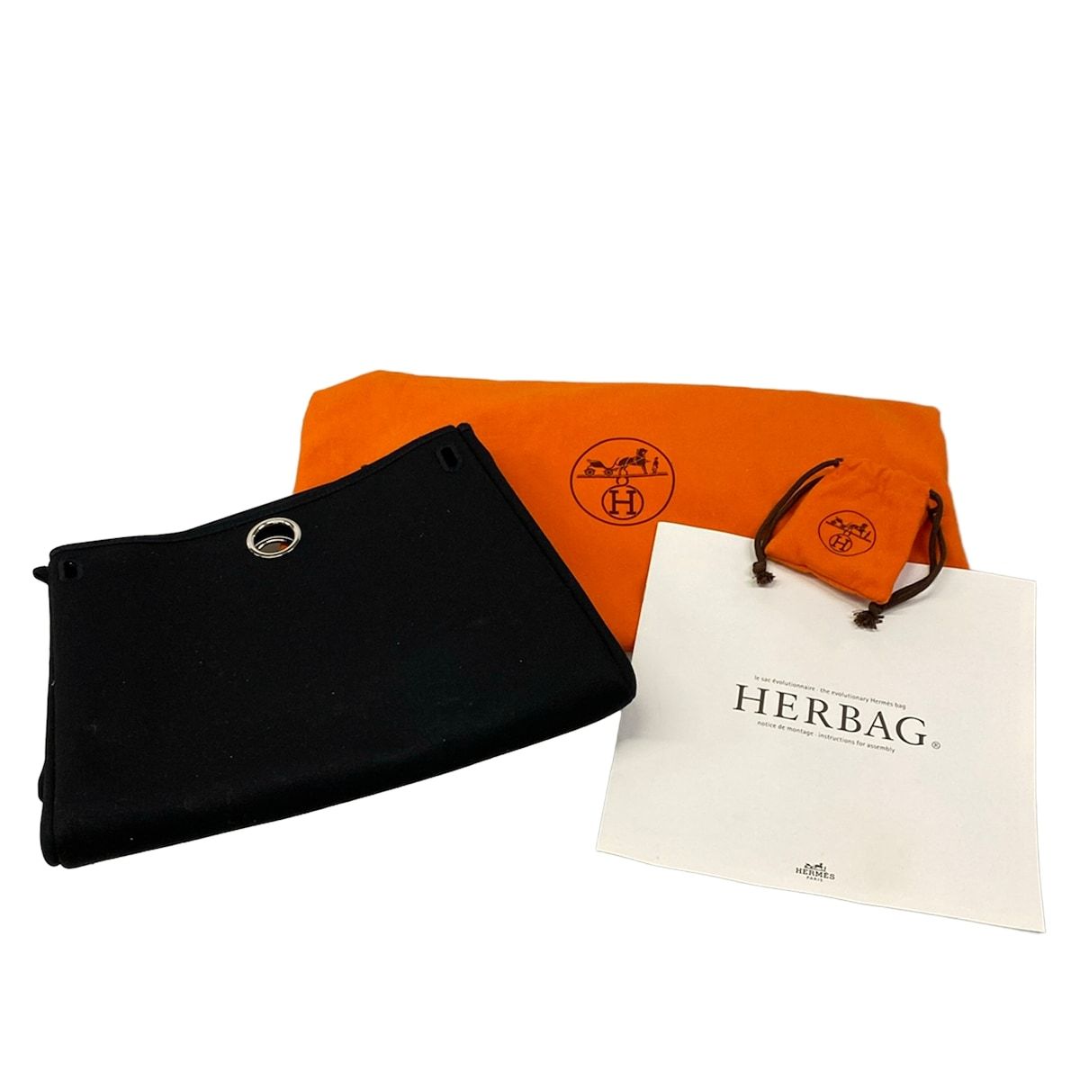Hermes Handbag Herbag PM Beige Brown Gold — view 8