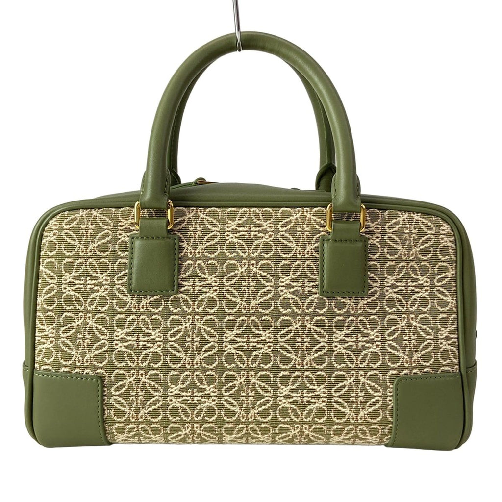 Loewe Handbag Amazona 23 Khaki Ivory Leather — view 3