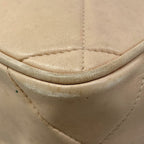 Chanel Shoulder Bag Beige Fringe Tassel CC Logo Boutique Chain Lambskin — view 6