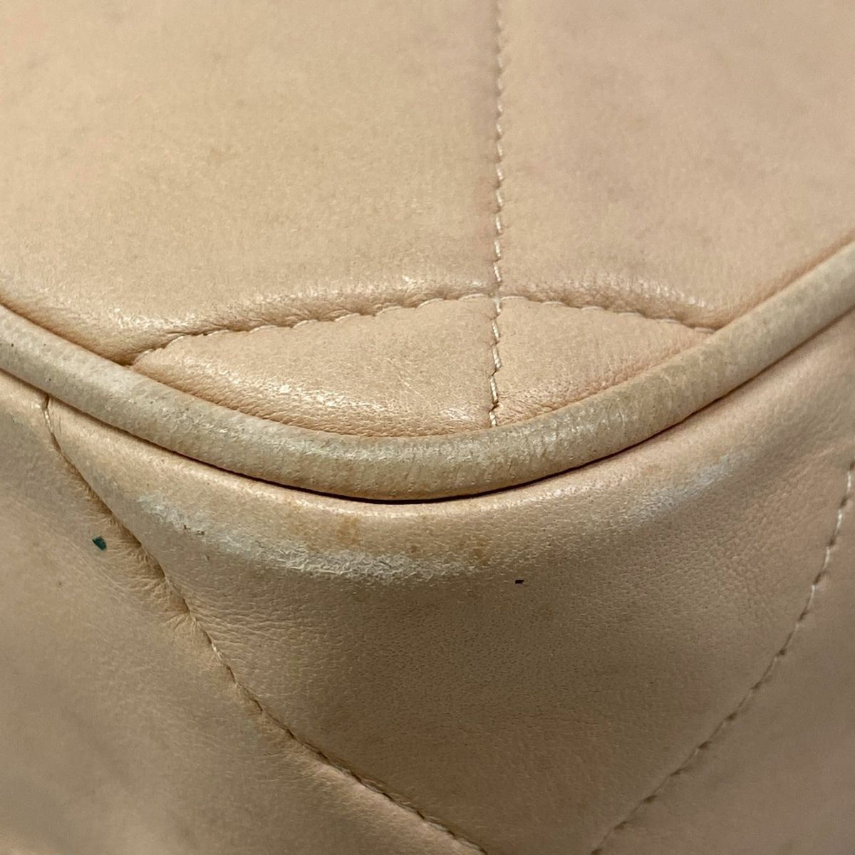 Chanel Shoulder Bag Beige Fringe Tassel CC Logo Boutique Chain Lambskin — view 6