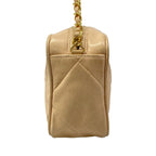 Chanel Shoulder Bag Beige Fringe Tassel CC Logo Boutique Chain Lambskin — view 4