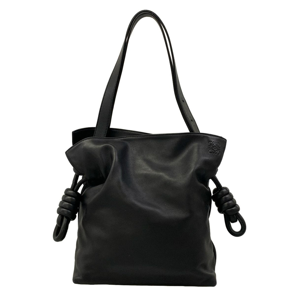Loewe Shoulder Bag Flamenco Knot 26 Black Leather