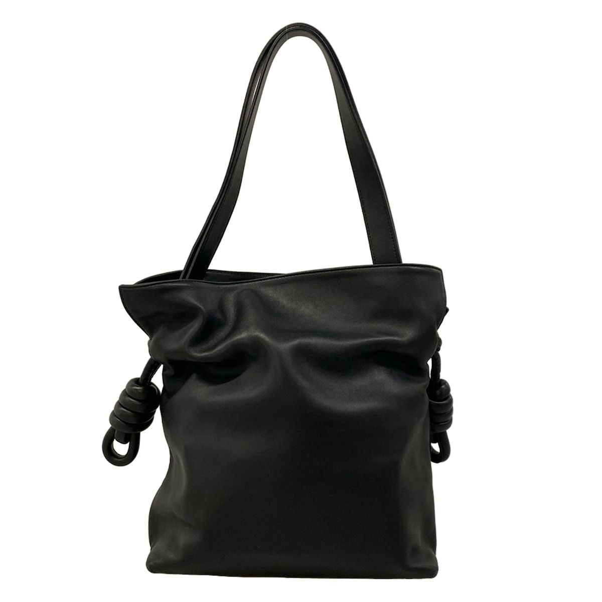 Loewe Shoulder Bag Flamenco Knot 26 Black Leather — view 3