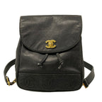 Chanel Backpack Triple Coco Black Chain Shoulder Gold CC Logo