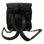 Chanel Backpack Triple Coco Black Chain Shoulder Gold CC Logo — view 3