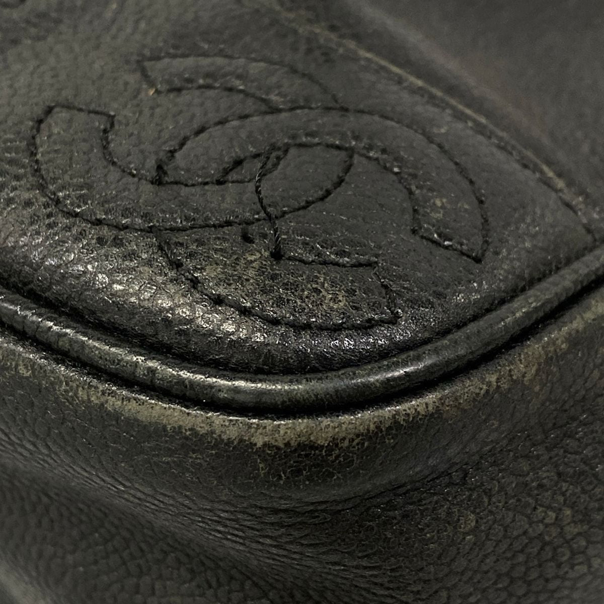 Chanel Backpack Triple Coco Black Chain Shoulder Gold CC Logo — view 6