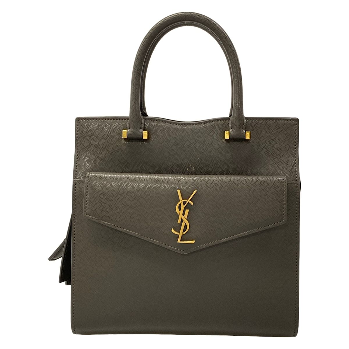 Saint Laurent Paris Handbag Uptown Small Dark Gray Leather