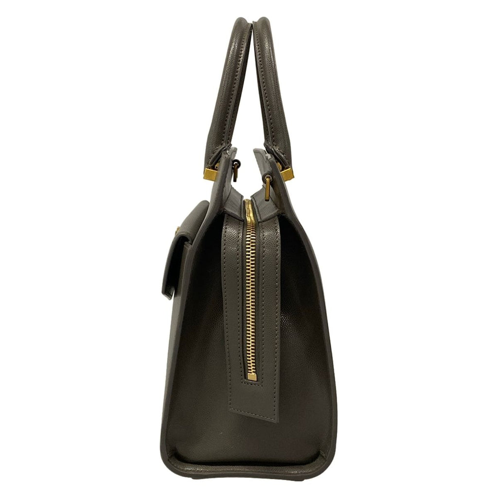 Saint Laurent Paris Handbag Uptown Small Dark Gray Leather — view 4