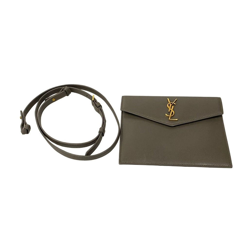 Saint Laurent Paris Handbag Uptown Small Dark Gray Leather — view 8
