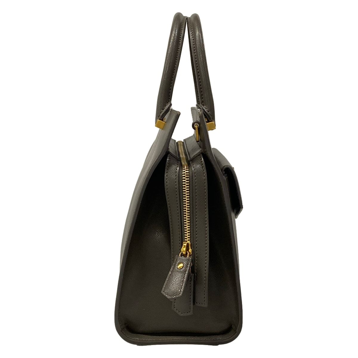Saint Laurent Paris Handbag Uptown Small Dark Gray Leather — view 2