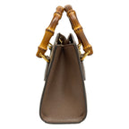 Gucci Tote Diana Mini Dark Brown Beige Leather — view 2